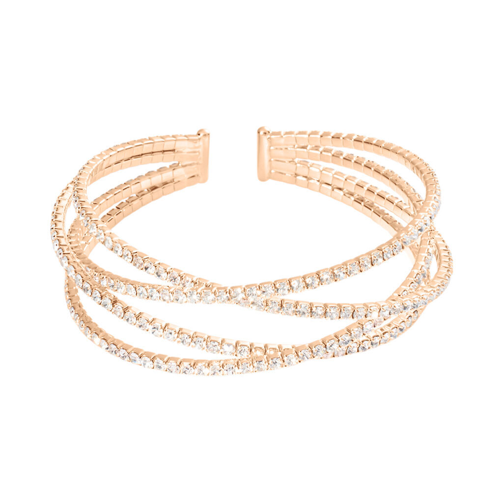 Stroili Bangle Romantic Shine Metallo Rosa Cristallo Collezione: Romantic Shine Rosa