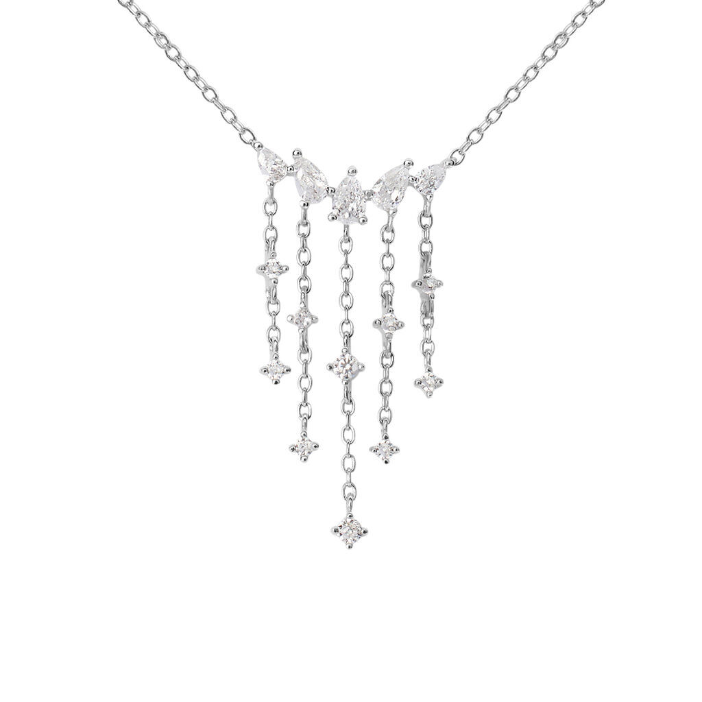 Stroili Collana Silver Elegance Argento Rodiato Cubic Zirconia Collezione: Silver Elegance Bianco