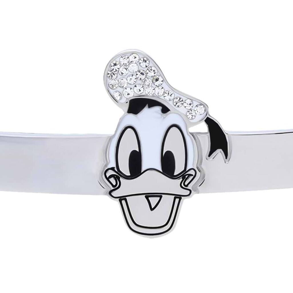 Stroili Bracciale rigido in acciaio con Paperino e strass Collezione: Mickey Mouse & Friends Argentato