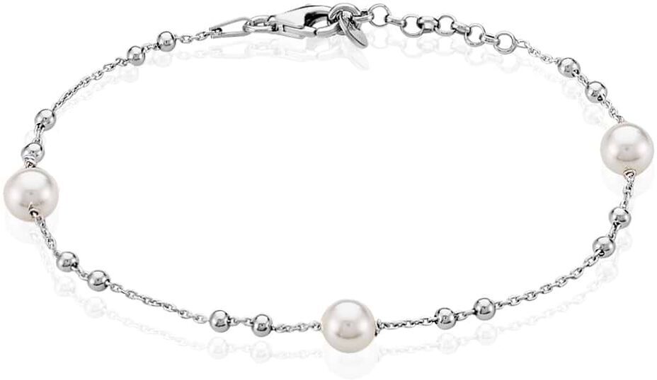 Stroili Bracciale Silver Pearls Argento Rodiato Perla sintentica Collezione: Silver Pearls Bianco