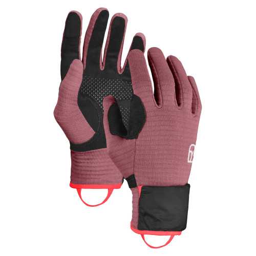 Ortovox Guanti fleece grid cover glove w, guanti donna mountain rose xs