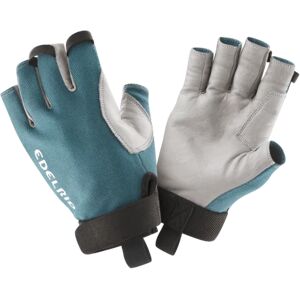 Edelrid Guanti work gloves open ii, guanti da sicura, ferrata blu m