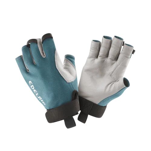 Edelrid Guanti work gloves open ii, guanti da sicura, ferrata blu m
