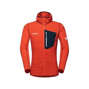 Mammut Strato intermedio aenergy light ml hooded jacket men, strato intermedio leggero hot red marine m