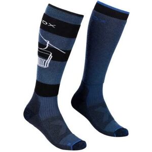 Ortovox Calze tecniche free ride long socks m petrol blue , calze uomo sci 42-44 petrol blue