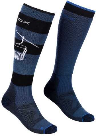 ortovox calze tecniche free ride long socks m petrol blue , calze uomo sci 42-44 petrol blue