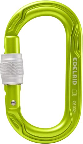 Edelrid Moschettoni oval power 2500 screw ii, moschettone ovale oasis