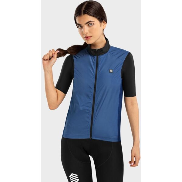 siroko -45% gilet antivento ciclismo da donna v1-w marine taglia m