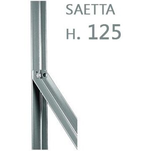 NextradeItalia 10pz Saetta Di Sostegno A L H 125 Cm 25x25x3 Mm Zincata Per Paletti In Ferro A T Da H 150 Recinzioni Da Giardino