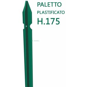 NextradeItalia 10pz Paletto A T Altezza 175 Cm Sezione Mm 30x30x3 Plastificato Palo Verde Da Giardino Recinzione In Ferro