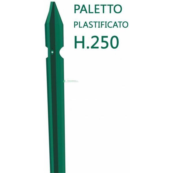 nextradeitalia 10pz paletto a t altezza 250 cm sezione mm 30x30x3 plastificato palo verde da giardino recinzione in ferro