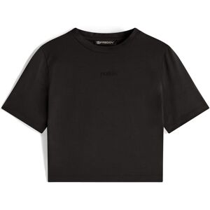 Freddy T-shirt slim fit corta in tessuto jersey tinto capo Black Direct Dyed Donna Small