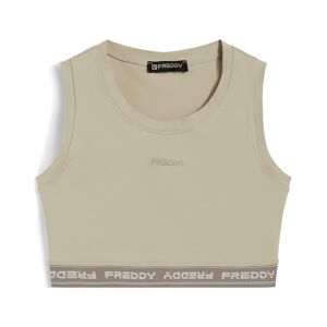 Freddy Top sportivo in heavy jersey stretch con elastico logato Canapa Donna Small