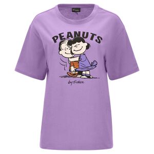 Freddy T-shirt comfort fit in jersey con stampa Peanuts English Lavander Donna Xxs