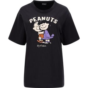 Freddy T-shirt comfort fit in jersey con stampa Peanuts Nero Donna Extra Small