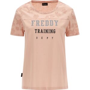 Freddy T-shirt comfort fit con maniche e spalle stampa floreale Pink-Allover Flower Pink Donna Large