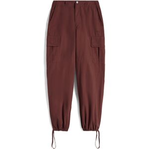 Freddy Pantaloni cargo in canvas tinto capo Bitter Chocolate Direct Dyed Donna Large