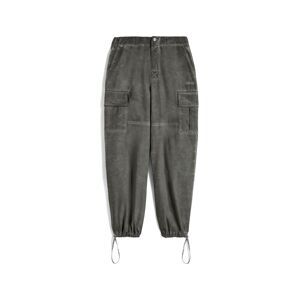 Freddy Pantaloni cargo in canvas tinto capo cold dyed Gray Asphalt Cold Died Donna Extra Small