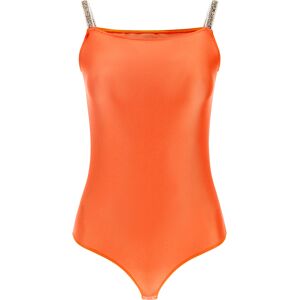 Freddy Body in jersey con scollo dritto e spalline elasticizzate Arancione Corallo Donna Medium