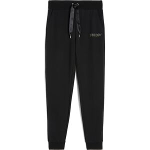 Freddy Pantaloni donna in french terry modal con fondo a polsino Nero Donna Large