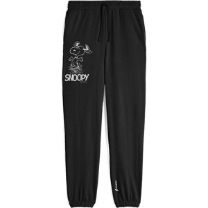 Freddy Pantaloni sportivi donna con stampa Snoopy in french terry Nero Donna Extra Large