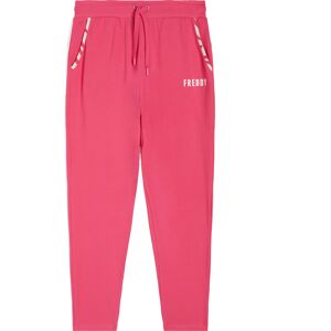 Freddy Pantaloni donna slim fit in jersey con dettagli zebrati Fuchsia-Zebra Fuchsia On Beige Donna Large