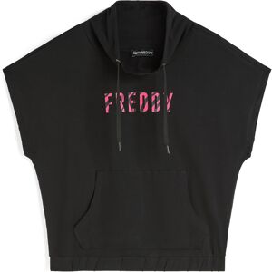 Freddy Felpa donna manica corta con stampa  zebrata Black-Zebra Black On Fuchsia Donna Extra Small