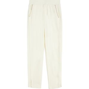 Freddy Pantaloni con spacco sul fondo, strass e piping in satin Tofu Donna Large