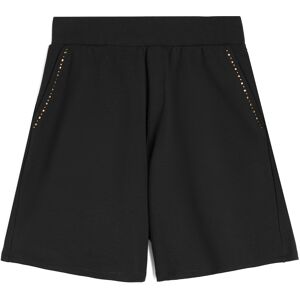 Freddy Pantaloncini da donna con taglio svasato decorati da strass Nero Donna Extra Small