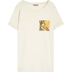 Freddy T-shirt donna in jersey modal con grafica tropical laterale White -B&W Allover Flower Donna Medium