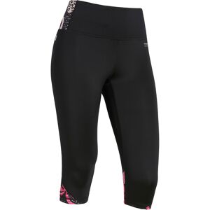 Freddy Leggings corsaro vita alta con inserti stampa tropicale Black-Allover Tropical Pink Donna Large