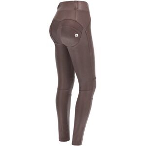 Freddy Pantaloni push up WR.UP® vita alta in similpelle semi lucida French Roast Donna Extra Small