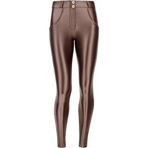 Freddy Pantaloni push up WR.UP® similpelle ecologica metallizzata Bronze Mirror Effect Donna Extra Small