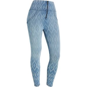 Freddy Jeggings push up WR.UP® vita alta stampa geometrica all over Den.Blue Aop Ethn.Laser Blu S. Donna Xxs