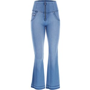 Freddy Jeans push up WR.UP® 7/8 fondo flare effetto scucito Light Blue-Seams On Tone Donna Large