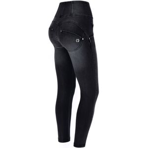 Freddy Jeans push up WR.UP® 7/8 superskinny effetto used vita alta Jeans Nero-Cuciture In Tono Donna Medium