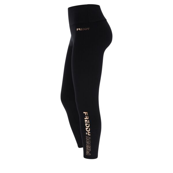 freddy leggings sportivi 7/8 felpa elasticizzata stampe  rame nero donna extra large