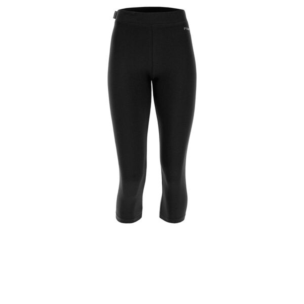 freddy leggings sportivi con vita regular e lunghezza corsaro nero donna medium