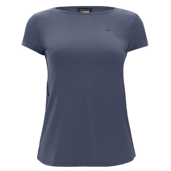freddy t-shirt yoga con aperture sul retro - 100% made in italy nightshadow blue donna extra small