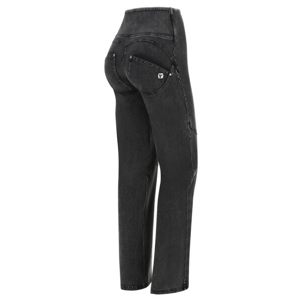 freddy jeans push up wr.up® vita alta wide leg eco denim navetta black denim-black seams donna small