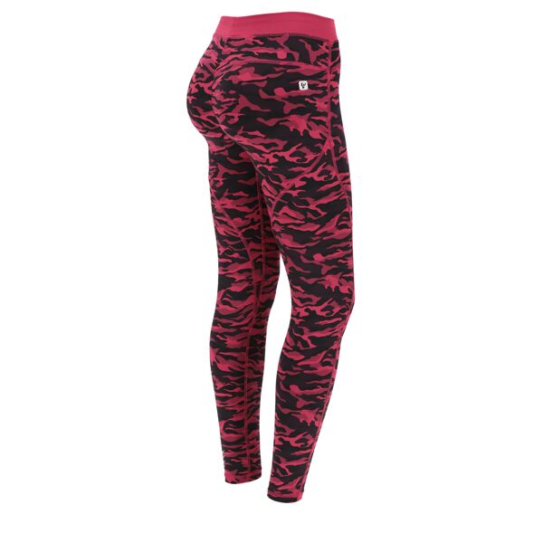 freddy leggings push up palestra wr.up® sport camouflage mimetic allover fuxia black donna large