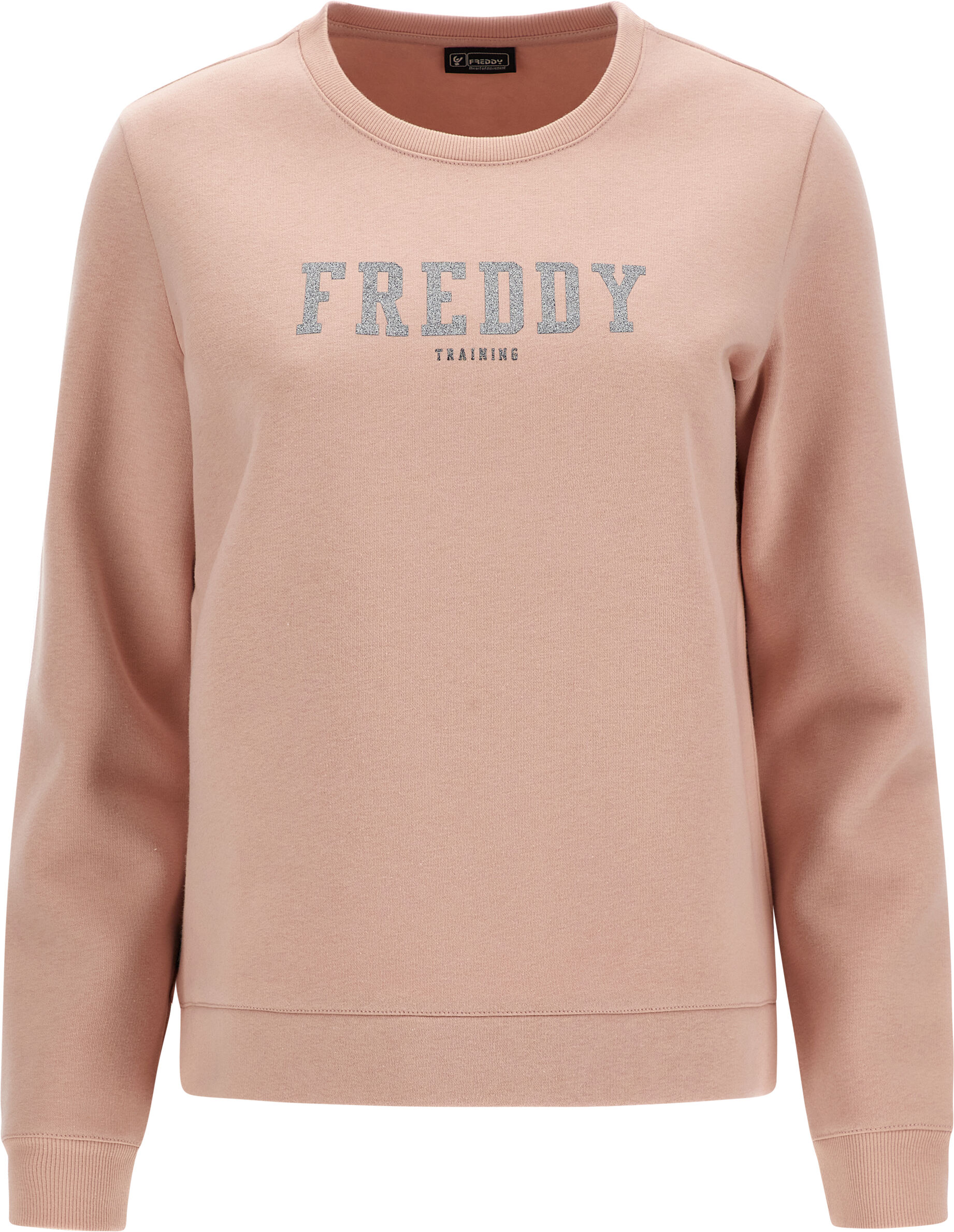 freddy felpa girocollo con stampa glitter e spacchetti sul fondo smoke rose donna medium