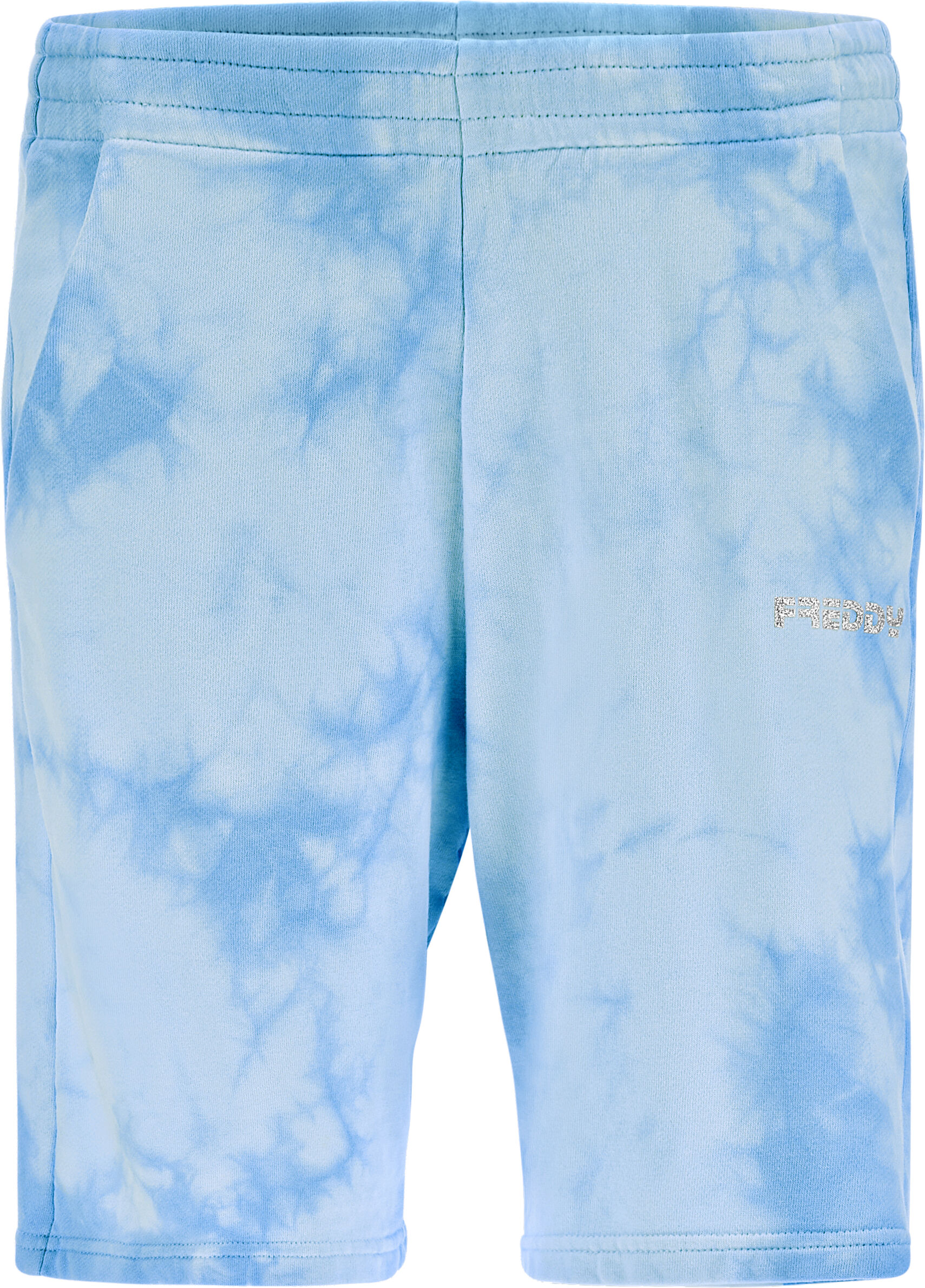 freddy pantaloncini sportivi comfort in felpa leggera tie dye tie dye light blue donna medium