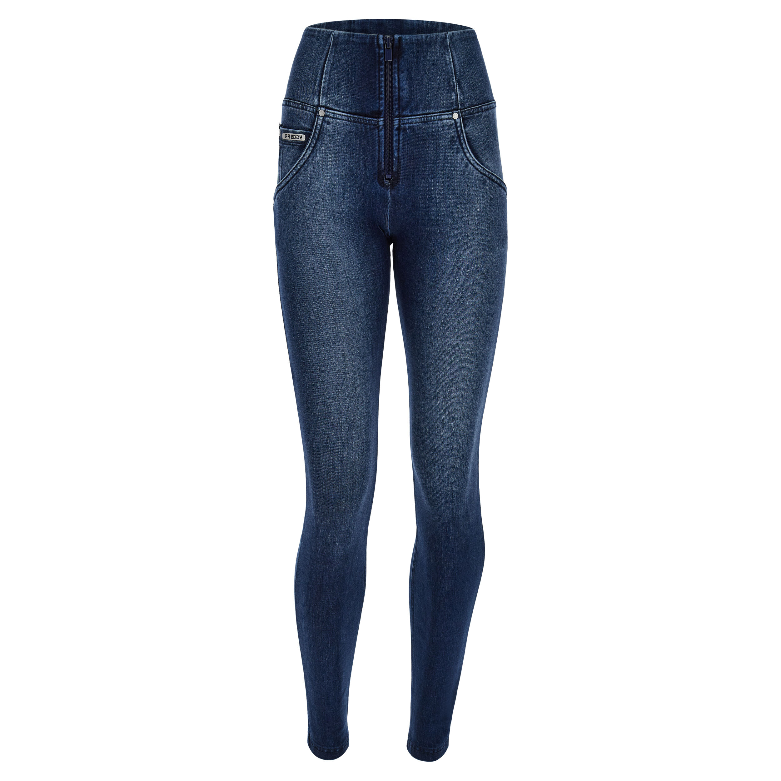 freddy jeans push up wr.up® vita alta superskinny denim navetta ecologico dark jeans-seams on tone donna extra large