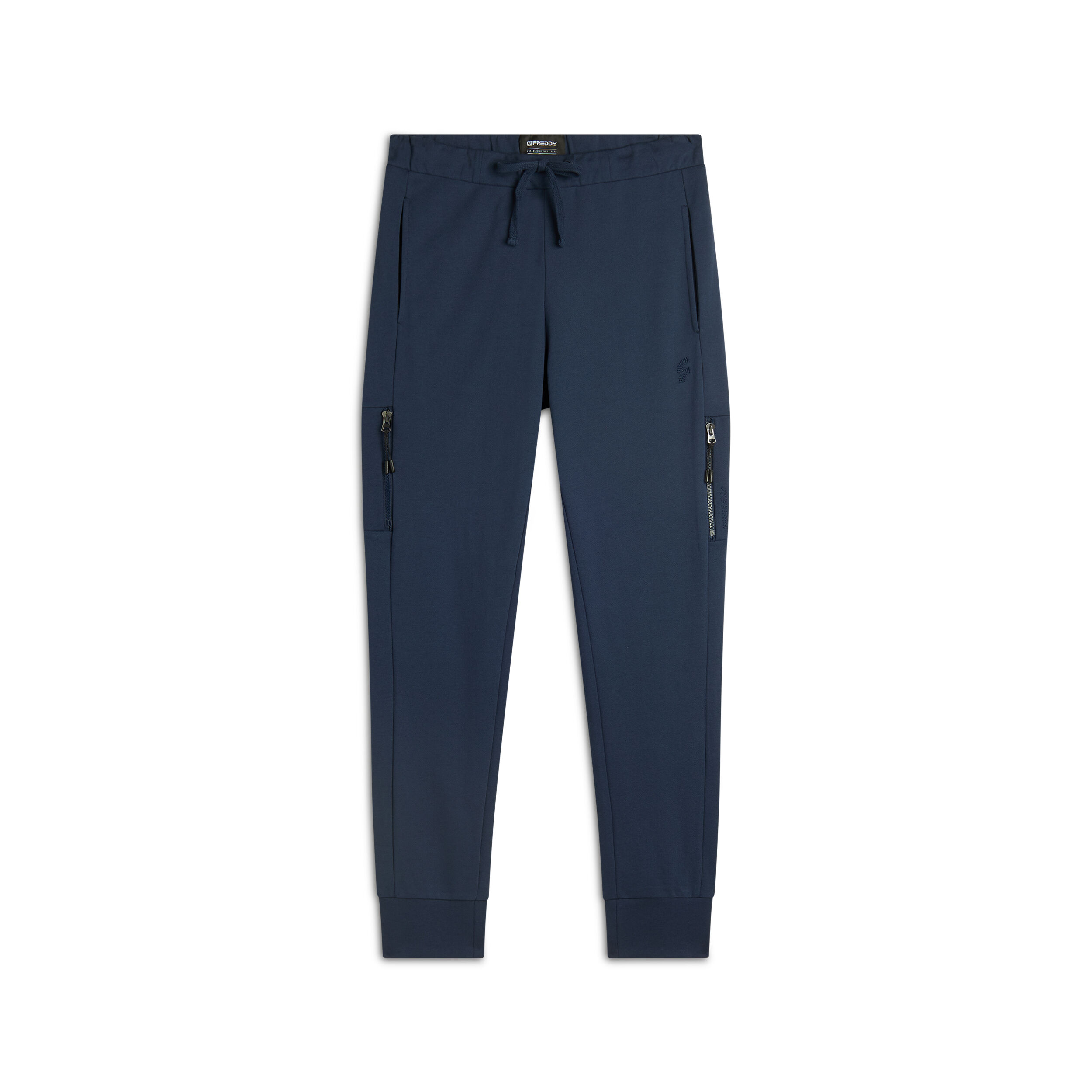 Freddy Pantaloni joggers da uomo con zip laterali Blu Uomo Medium