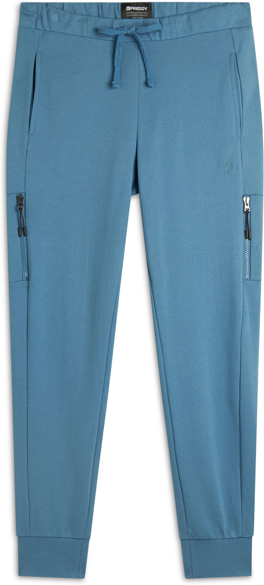 Freddy Pantaloni joggers da uomo con zip laterali Blu Chiaro Uomo Small