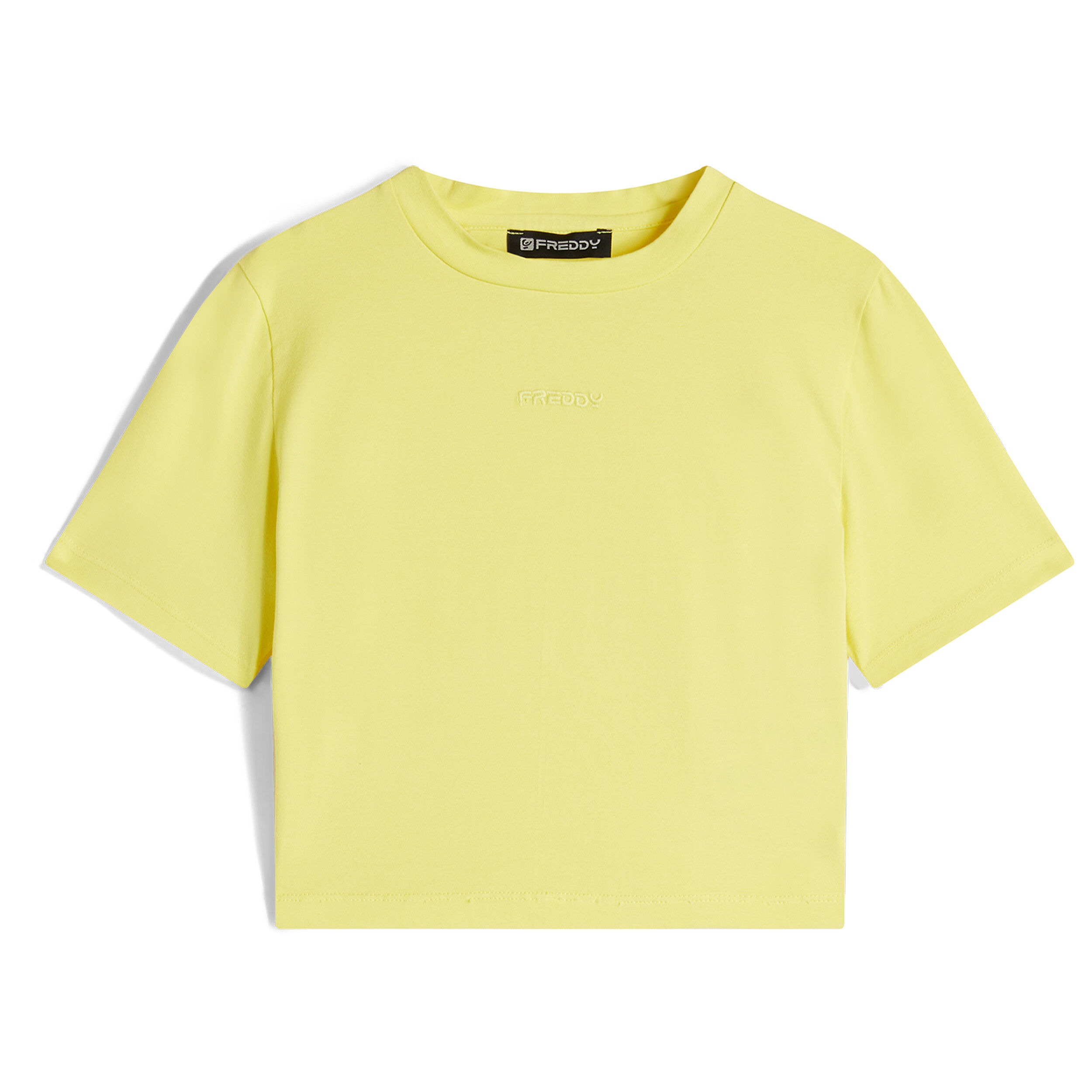 Freddy T-shirt slim fit corta in tessuto jersey tinto capo Celandine Direct Dyed Donna Small