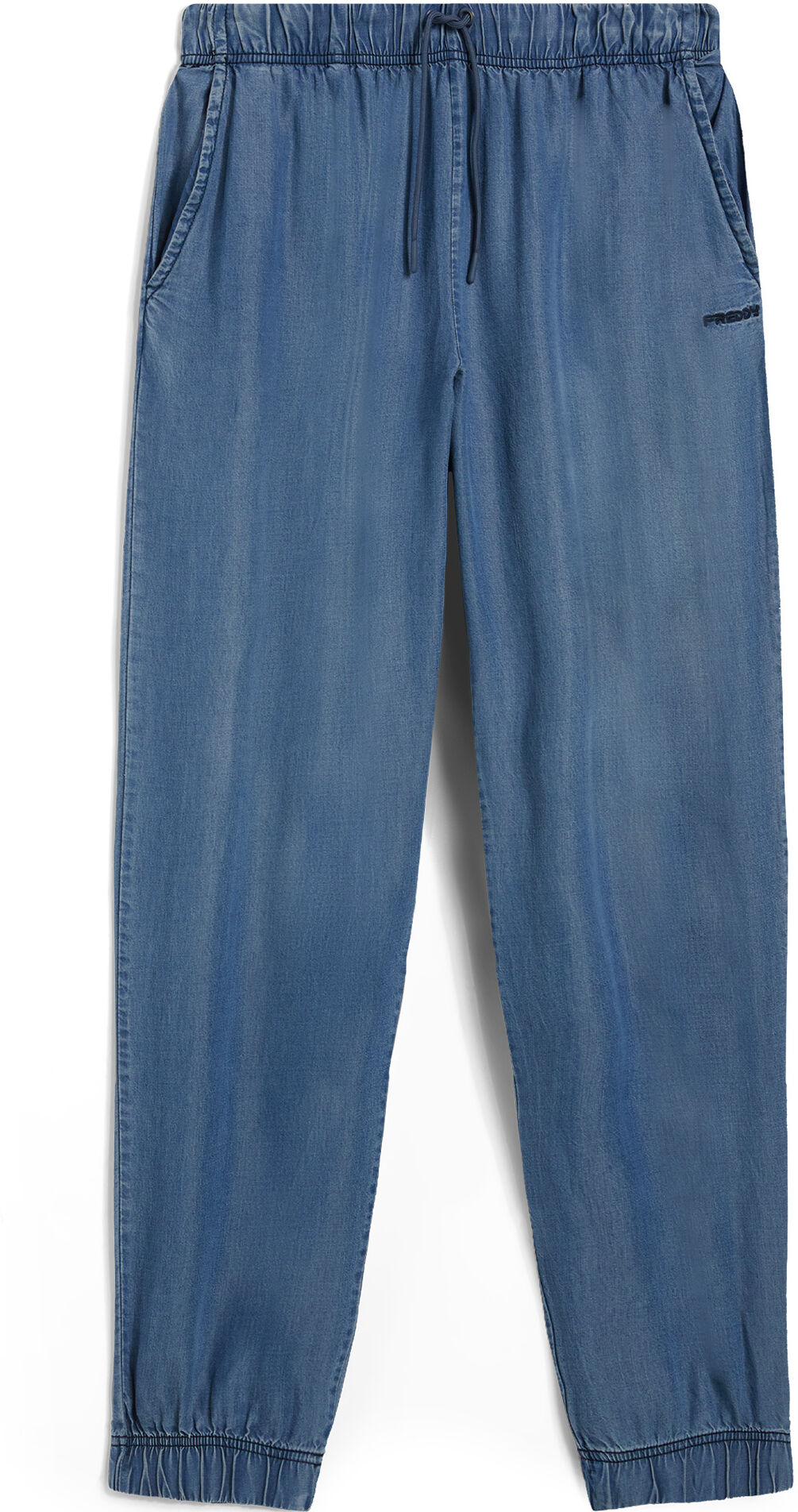 Freddy Pantaloni joggers in tessuto chambray effetto denim Light Blue-Seams On Tone Donna Medium