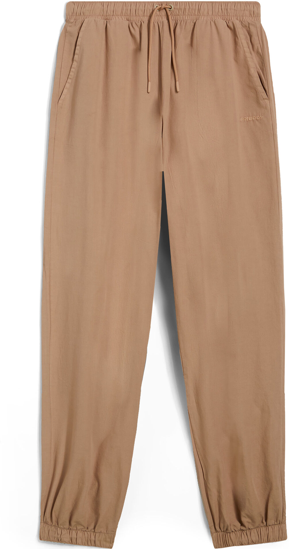 Freddy Pantaloni joggers donna in tessuto popeline tinto in capo Warm Taupe Donna Xxs