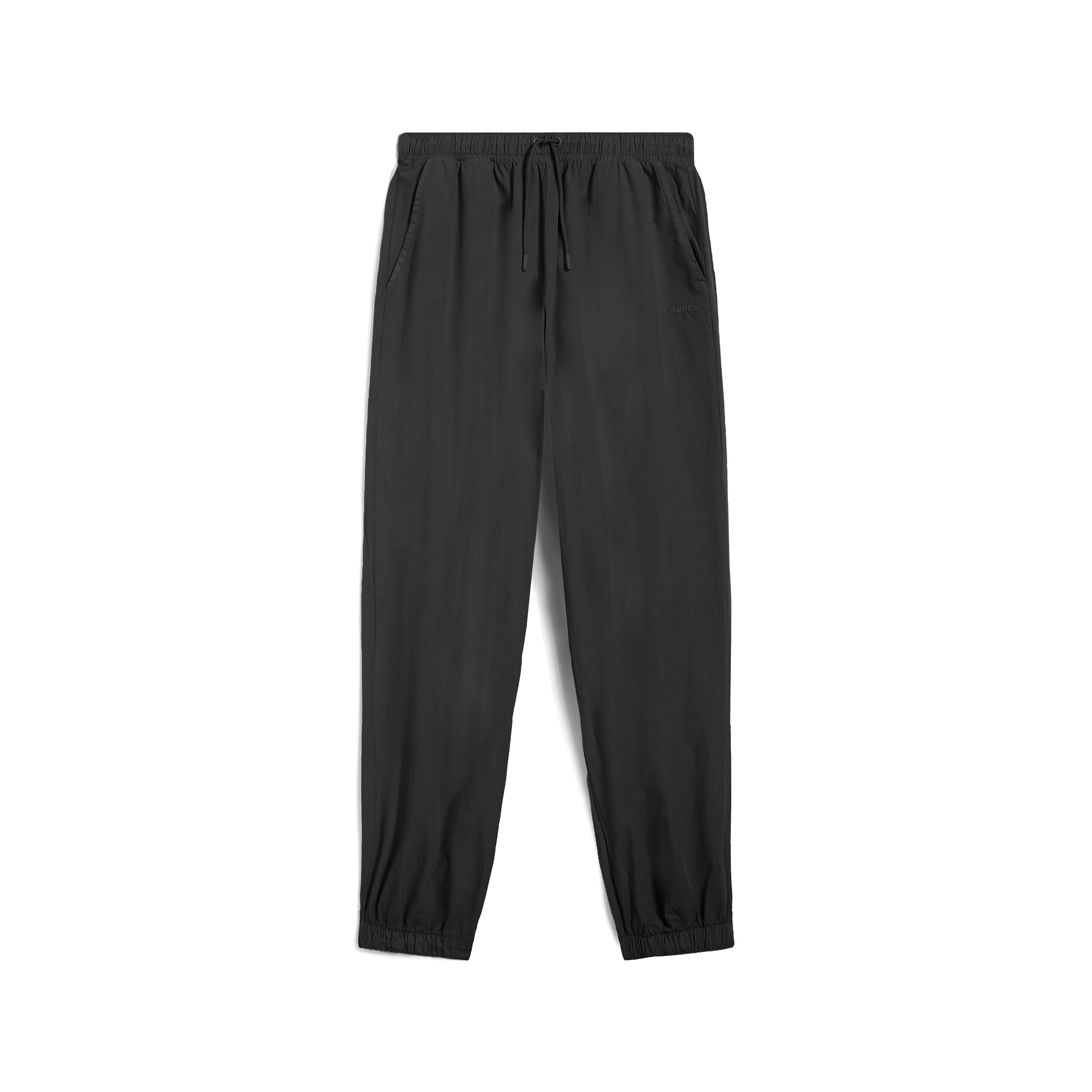 Freddy Pantaloni joggers donna in tessuto popeline tinto in capo Nero Donna Small